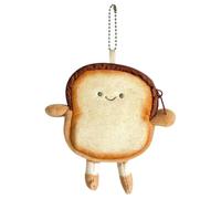Generisch Plush Purse Charm, Toast Storage Pouch, Cute Keychain Bag 12x3x13cm for Modern Art Professional Home Supplies Daily Repair Kit Modern House Accessory Unit Home Decor Interior Supply Case