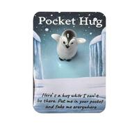 Generisch Pocket Hug Card, Resin Animal Card, EmotionSupport Gift, Heartwarming Keepsake Sign, Calming Gift, Ideal for Kids Adults Friends, 3.54x6.3 pulgadas, Blue Color, 1 Piece