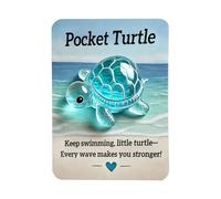 Generisch Pocket Hug Card, Turtle Greeting Card, Soft Animal Keepsake, Comforting Handheld Gift, Presents Preschool Classroom, 9 x 16 cm/3.54 x 6.3 pulgadas, verde, 1 pieza, 50 g, ligera