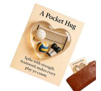 Generisch Pocket Sports Hug, Inspirational Keepsake Cards, Portable Encouragement Tool, Players Team Managers Fans Entusiasts, Practice Field Game Training Tournament Travel Birthday