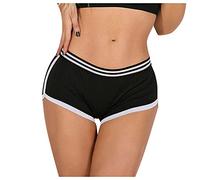 Generisch Pole Dance Zapatos Protección Moda Casual Elástico Mujeres Ropa Corta Elástico Deportes Leggings Pantalones Yoga Yoga Pantalones Cortos Mujer Tallas Grandes, Negro , L