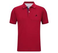 Generisch Polo para hombre para fiestas de cerveza con elegante estampado gráfico, camiseta informal de manga corta para fin de semana, ropa de fiesta en diseño clásico de cuello, rojo, XXL