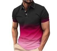 Generisch Polo UPF 50+ de manga corta Golf Tenis Polo Camisetas Cuello en V Tops Protección UV Secado Rápido Camiseta Deportiva Casual Verano Camisetas, Camiseta H2-hot Rosa, M