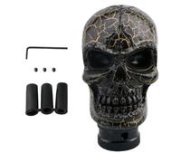 Generisch Pomo de palanca de cambios de cráneo | Pomo manual para palanca de cambios de coche con diseño de calavera - universal compatible con resina para berlina Van