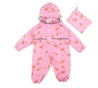 Generisch Poncho de lluvia de una pieza con protector de lluvia reutilizable para exteriores, Rosa., 6-7 años