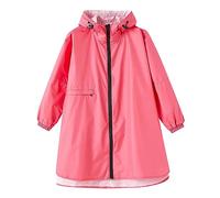 Generisch Poncho de lluvia para niños con diseño de dibujos animados en 3D, cubierta impermeable para niñas y niños como práctica protección contra barro, Rosa intenso., 1-4 años