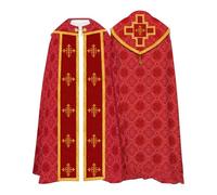 Generisch Poncho para hombre unisex para sacerdote Chasuble Iglesia Católica Vestments Capa de sacerdote Celebrante Padre Disfraz Pastor Vestment Romano Bautismo Litúrgico