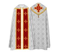 Generisch Poncho para hombre unisex para sacerdote Chasuble Iglesia Católica Vestments Capa de sacerdote Celebrante Padre Disfraz Pastor Vestment Romano Bautismo Litúrgico