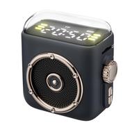 Generisch Portable Magnetic Back Clip Speaker, ABS Material, Dark Gray, White, Red, Green, 5.9x4.1x6.2cm, for Study Room, Car, Picnic, Party, Travel, Beach, Fitness