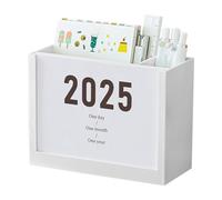 Generisch Portecrayons et calendrier de bureau portestylos pour organizador Pencil Pot 2025Portestylo multifonction décor la maison le salon