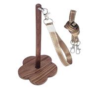 Generisch Portería de muñeca | Soporte de madera para bolígrafo con pulsera | Mini portería de madera con correa | Soporte de alambre para evitar el enredo de cables y reservas de tejer