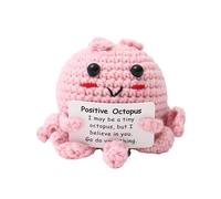 Generisch Positive Crochet - Pro | Octopus Doll - Animaux En Crochet Positifs Pieuvre Tricotée Avec Carte D'Encouragement Jouet Inspirant Pour Enseignants Et Voyage Performance | 2026 Pro