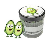 Generisch Positive Notes Jar, 30 tarjetas de energía positivas inspiradoras para mamá, decorativa para citas decorativas, 8,5 x 8,5 cm/3,35 x 3,35 pulgadas para amor familiar, verde