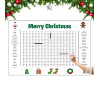 Generisch Póster de búsqueda de palabras gigante divertido y educativo, juego de descubrimiento de palabras para niños, póster de pared para niños, Navidad, Acción de Gracias, vacaciones, fiesta