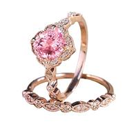 Generisch Póster De Los Anillos Rosa Anillo Anillo Conjunto Niños Anillos Para Niñas Azul, 9, Metal, Sin piedras preciosas