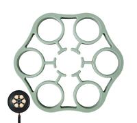 Generisch Pot Egg Rack - Huevos de silicona para caza furtiva | Estante para huevos para cocinar | Estabilidad basada en anillos, seguro para microondas, almacenamiento que ahorra espacio, fácil