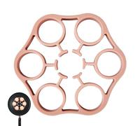 Generisch Pot Egg Rack - Huevos de silicona para caza furtiva | Estante para huevos para cocinar | Estabilidad basada en anillos, seguro para microondas, almacenamiento que ahorra espacio, fácil