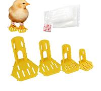 Generisch Poultry Leg Splint Set - 4 piezas Reusable Comfortable Brace Kit, 3.23x3.39inch Pato Pollo Leg Support for Farm Coop Backyard Hatchery Injury Recovery Mobility Alignment Use