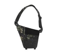 Generisch Powios 2025 - Bolso bandolera táctico para hombre, para viajes al aire libre, Camuflaje negro.