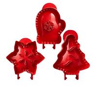 Generisch Prensa de pie de mano,Prensa de masa pequeña de 3 piezas con tapas | Fabricante de moldes para pasteles de mano para vacaciones | Para otoño, Navidad, Acción de Gracias, fiesta, festival