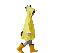 Generisch Primavera, verano niños niñas color sólido abotonado grueso poncho impermeable ponchos de lluvia, amarillo, 8-9 años
