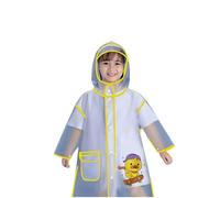 Generisch Primavera, verano y otoño niños y niñas color sólido abotonado poncho grueso impermeable ponchos de lluvia, Claro 2, 8-10 años
