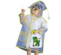 Generisch Primavera, verano y otoño niños y niñas color sólido abotonado poncho grueso impermeable ponchos de lluvia, Claro 1, 6-8 años