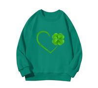 Generisch Primavera y moda impresión dulce versión cómoda de la sudadera con estampado de las niñas mejores amigos suéter para dos niñas, verde, 6-7 años