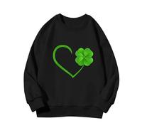 Generisch Primavera y moda impresión dulce versión cómoda de la sudadera con estampado de las niñas mejores amigos suéter para dos niñas, Negro , 3-4 años