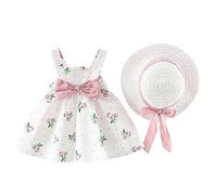 Generisch Princesa Vestidos de Bebé Niño Niños Boina Arco Sin Mangas Outings Niñas Trajes y Conjunto Ropa para Niños, Rosa., 3-6 meses