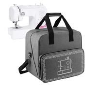 Generisch Protector de polvo para máquina de coser, funda fuerte, bolsa grande, material resistente al desgaste, diseño elegante, caja de almacenamiento resistente, compatible con Brother Janome, gris