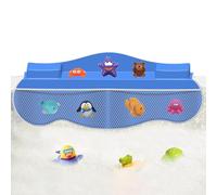 Generisch Protezioni Acqua Vasca - Paraspruzzi per Bambini | Portavassoio Giocattoli in Rete | Organizzatore 4 Bolsa Area Ripiano per Giochi da Bagno Doccia Impermeabile Bianco Ordine