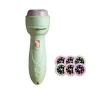 Generisch Proyector linterna juguete educativo para niños pequeños con 48 patrones para la promoción de la motricidad fina en la educación preescolar (verde, 3 x 12 cm)