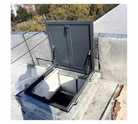 Generisch Puerta de acceso de servicio público cerrada, cubierta rectangular de repuesto con marco, cubierta de alta densidad para ventana de sótano (dimensiones internas 76,2 x 96,5 cm)