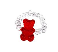 Generisch Pulsera Anillos Resina Cold Cute Pearl Anillo Macaron Anillos Anillos Elásticos (A, Talla Única)