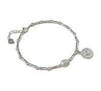 Generisch - Pulsera chapada en brazalete con anillos chic y de gama alta para mujer, una pieza versátil perfecta para uso diario y cualquier ocasión. Frases Perlado Joyería Pareja, 18*1, Zinc alloy