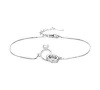 Generisch Pulsera con letras para mujer, diseño versátil, lujosa y lujosa, pulsera para hombre, cuerda náutica, talla única, Aleación de aluminio, No es una piedra preciosa