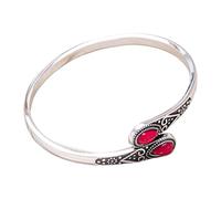 Generisch Pulsera de actividad para hombre con incrustaciones de imitación verde retro con apertura ajustable y pulsera de aleación amigable para mujer de plata de ley, talla única, Metal, No es una