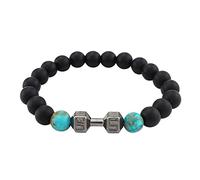 Generisch Pulsera de actividad para mancuernas de metal versátiles pulseras joyas par de pulseras, talla única, Emperor Stone, No es una piedra preciosa