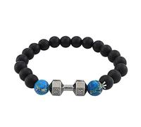 Generisch Pulsera de actividad para mancuernas de metal versátiles pulseras joyas par de pulseras, talla única, Emperor Stone, No es una piedra preciosa