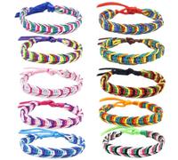 Generisch - Pulsera de amor con cuentas de colores ajustables, hechas a mano, 10 piezas, para niños y niñas con frases múltiples imanes, talla única, Poliéster