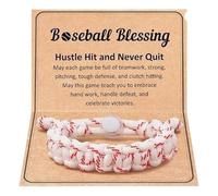 Generisch Pulsera de béisbol | Pulsera de la amistad hecha a mano - Joyería de béisbol Regalo de graduación Recuerdos para deportes escolares Hijos Hijas Equipo Diario Tiempo Libre Viaje Festival