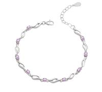 Generisch - Pulsera de color rosa natural, color azul con anillos coreanos y joyas de diseño de cumpleaños con cuentas