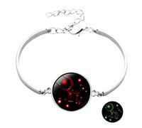 Generisch - Pulsera de color rosa para hombre, diseño de anillos de fantasía en pulseras y accesorios para hombres, frases 2 clásicas, pulsera apilable anillos, talla única, Metal