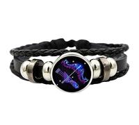 Generisch Pulsera de constelación del zodiaco | Pulsera de constelación del zodiaco, pulsera de cuero portátil multicapa para hombre y mujer, Siehe Beschreibung, Ver descripción, Ver descripción