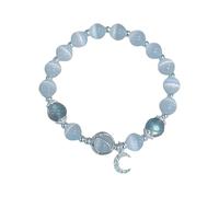 Generisch Pulsera de cuentas de cuarzo para mujer, diseño con un ambiente para un amigo, estudiante o tú mismo. Conjunto de pulsera para mujer, talla única, Cristal artificial, Sin gemas