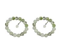 Generisch Pulsera de cuentas de jade china para hacer joyas, para abuela, madre, padre, uso diario, 2 unidades, One Size*2, Resina, No es una piedra preciosa