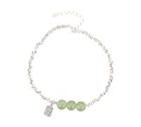 Generisch Pulsera de cuero celta irregular broken plata pulsera estilo plata Beaded Metal Chain Bracelet Adjustable Delicate Knot Women's Bracelet Jewelry pulsera bautizo, talla única, Metal, No es
