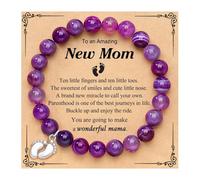 Generisch Pulsera de cuero para parejas para mujeres embarazadas por primera vez pulsera anudada, A, Plástico, No es una piedra preciosa