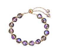 Generisch Pulsera de flores para boda, diseño femenino, pulsera para estudiantes, pulsera roja, para joyería, A, Cristal artificial, No es una piedra preciosa